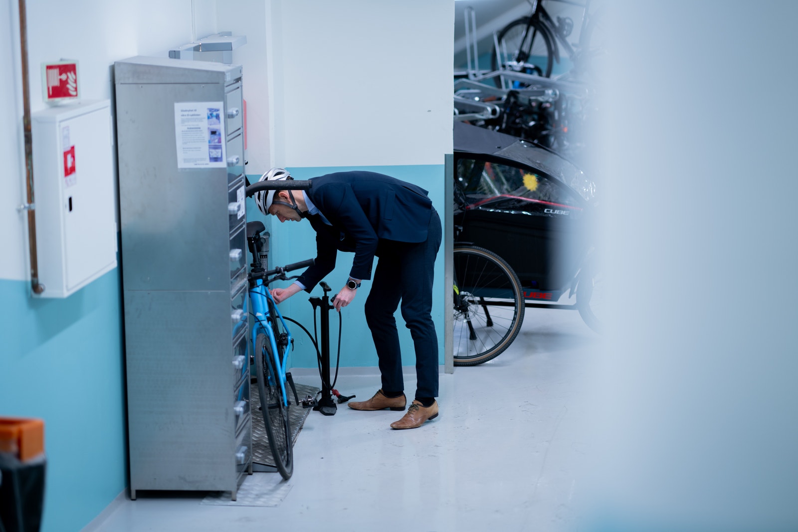 Nyoppusset sykkelparkeing Galleribilde