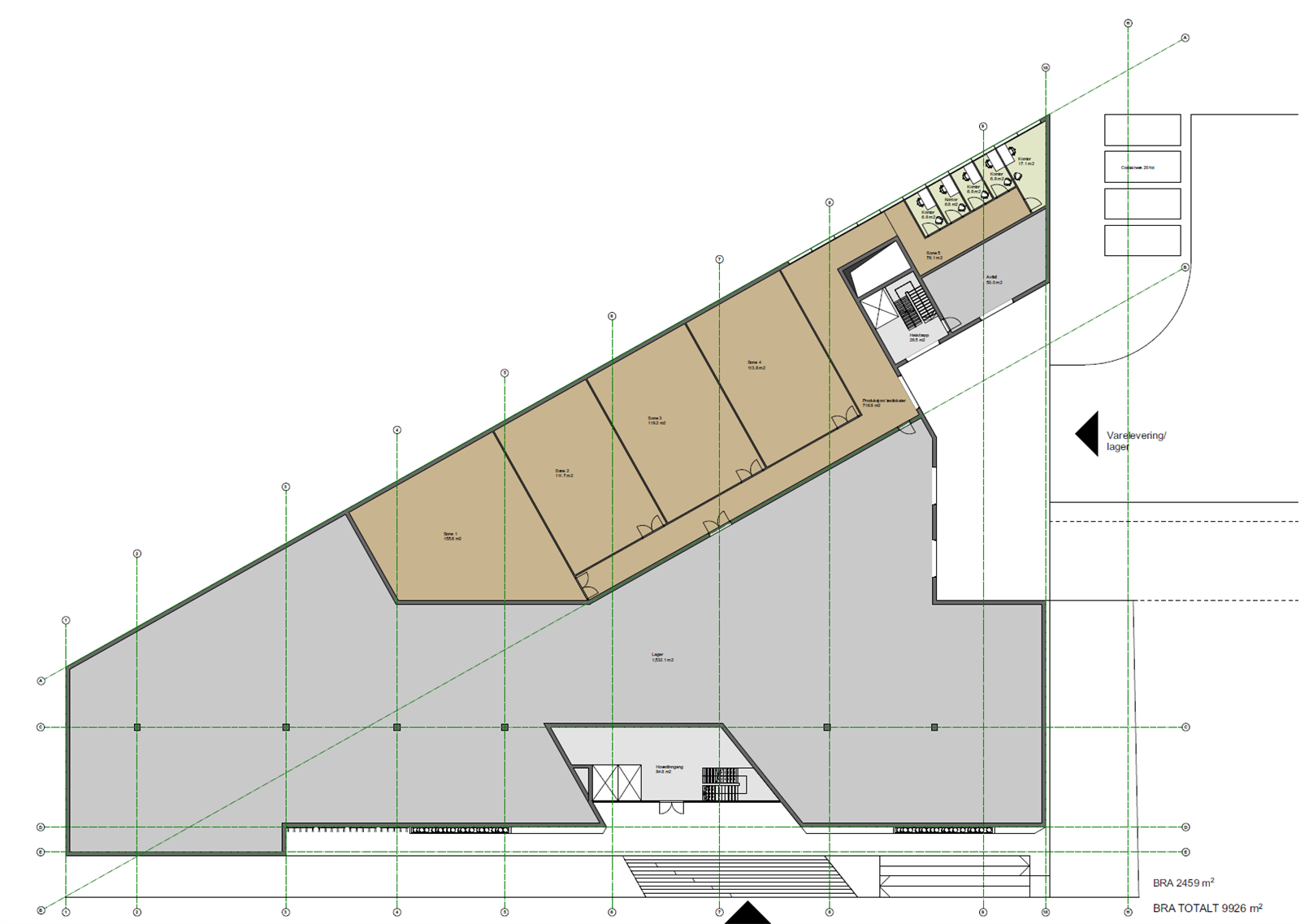 Kokstaddalen X, 1. etg. - forslag til innredning.