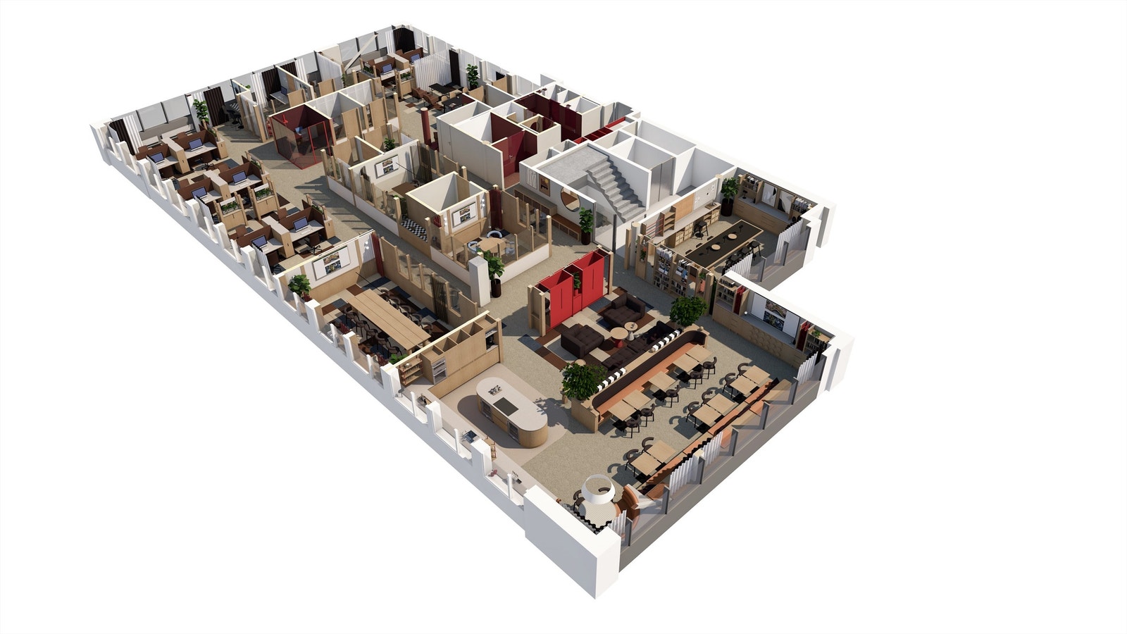 3d illustrasjon - mulig planløsning Galleribilde