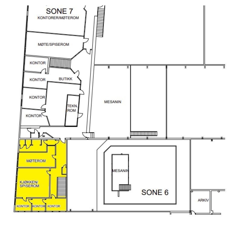 Planskisse 2. etasje Galleribilde