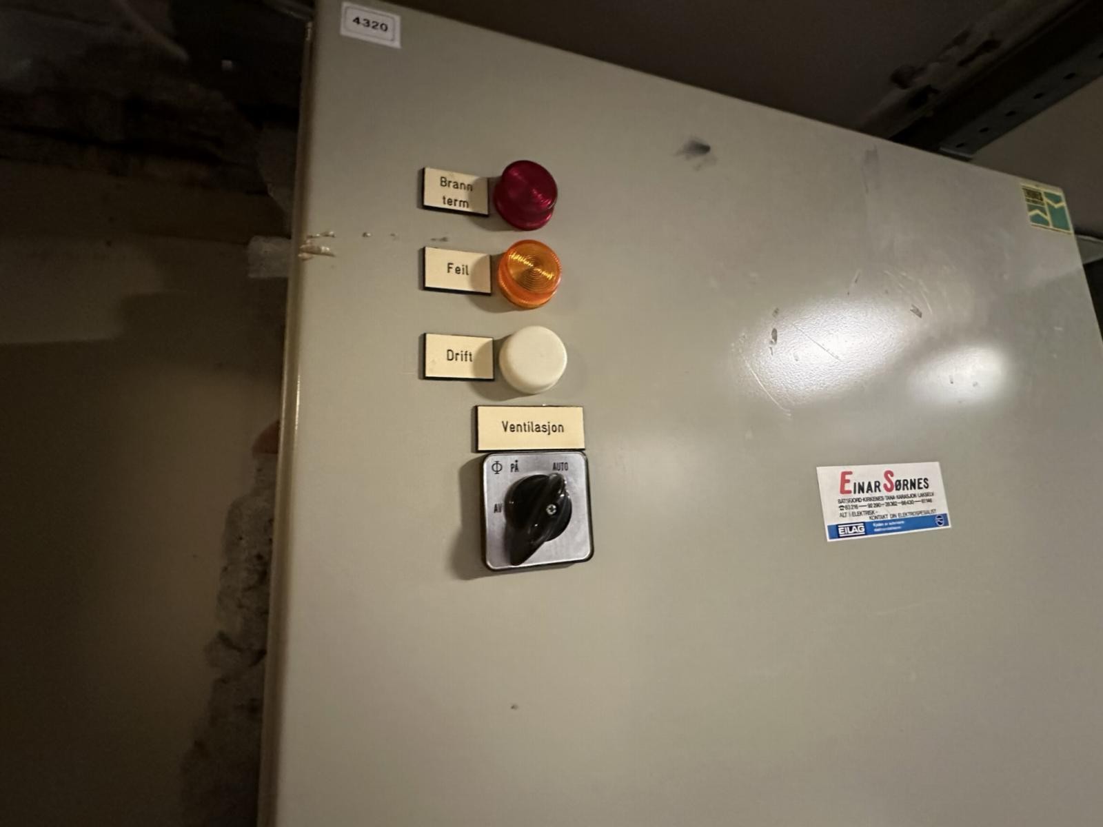 Del av ventilasjonssystem. Kjeller. Galleribilde