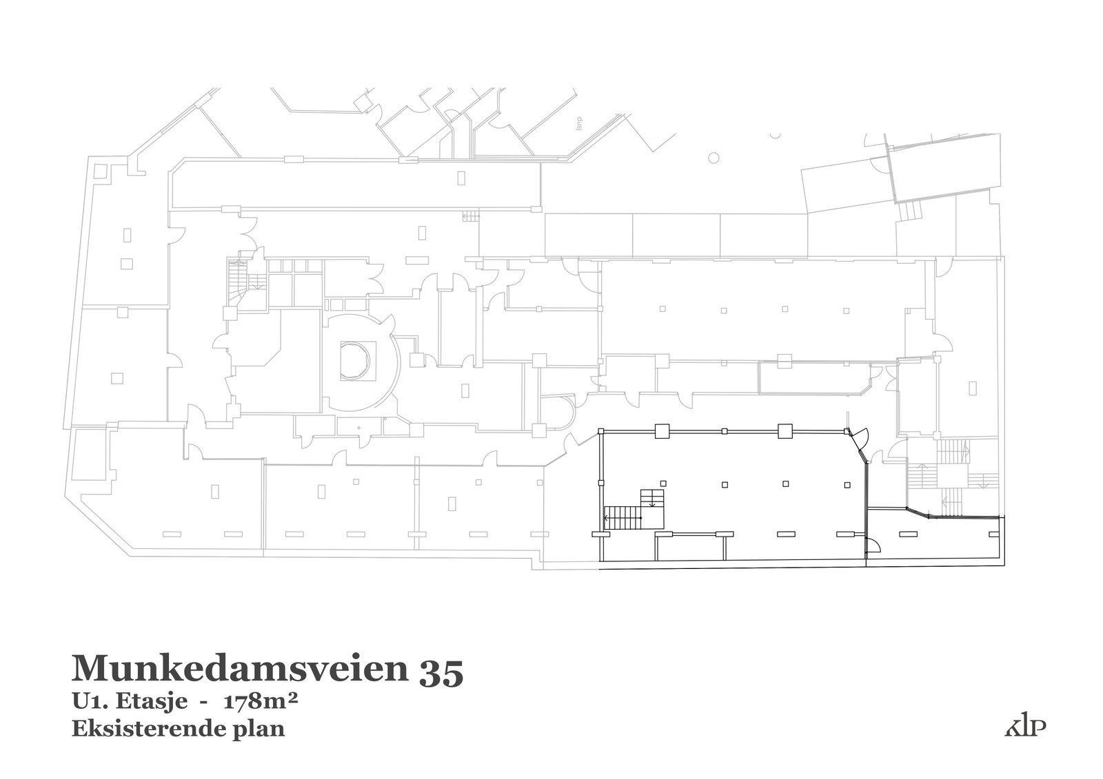 Planskisse underetasje Galleribilde