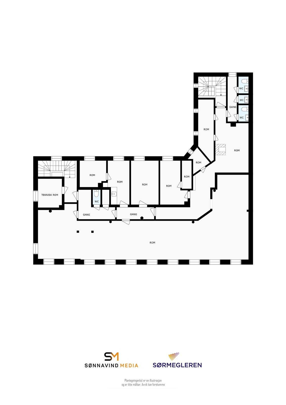 Plantegning 3.etg. Galleribilde