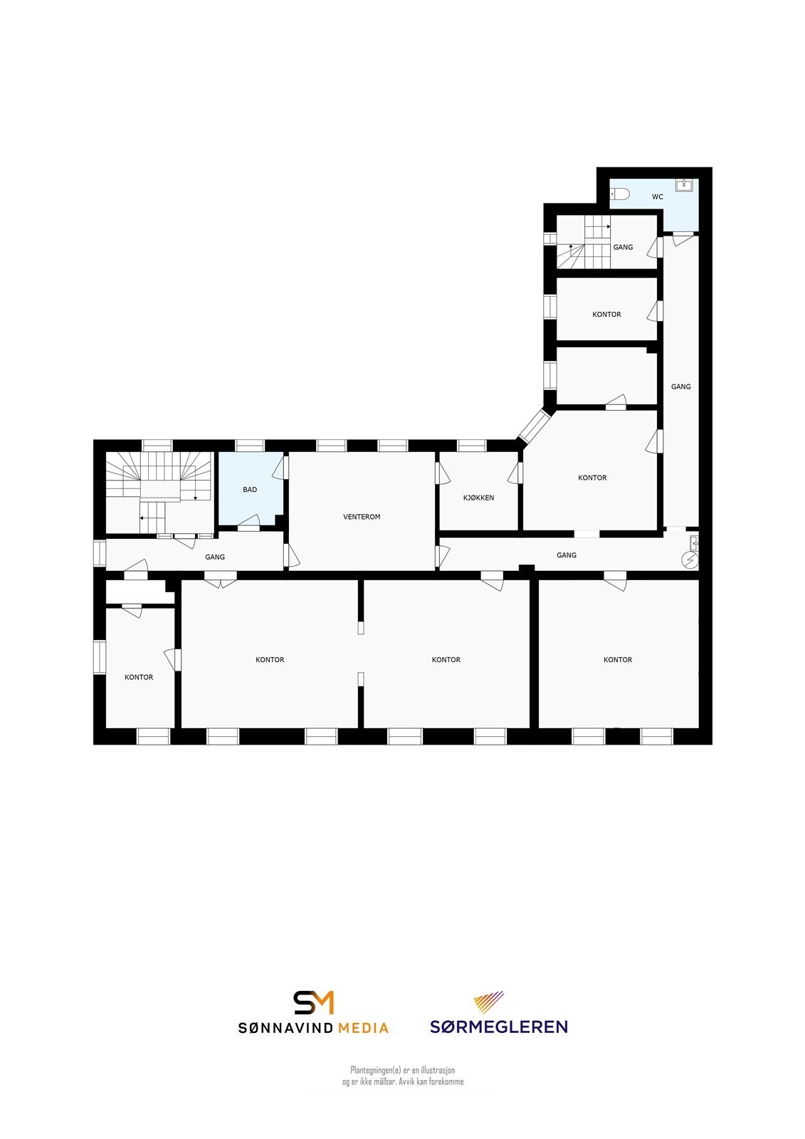 Plantegning 2.etg. Galleribilde