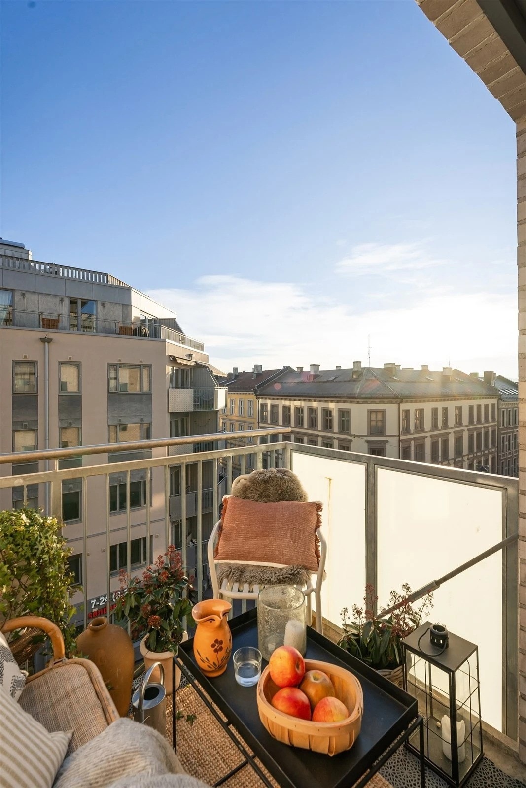 Nydelig balkong med utsikt Galleribilde