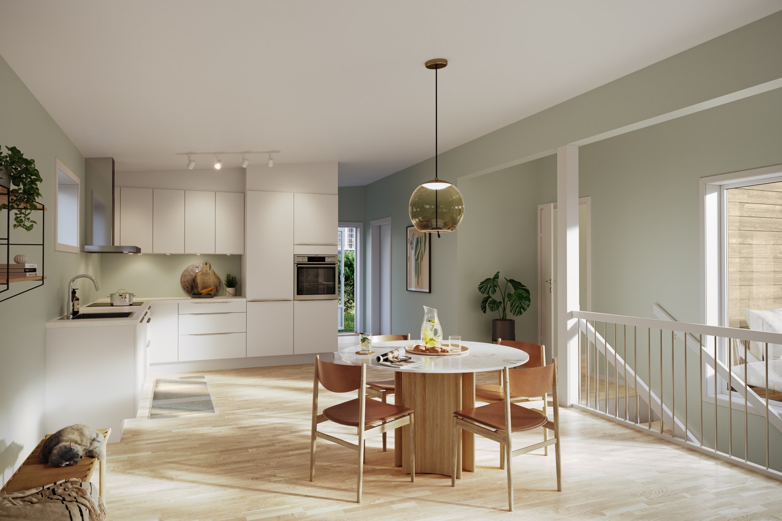 Kjøkken sett fra stuen Galleribilde