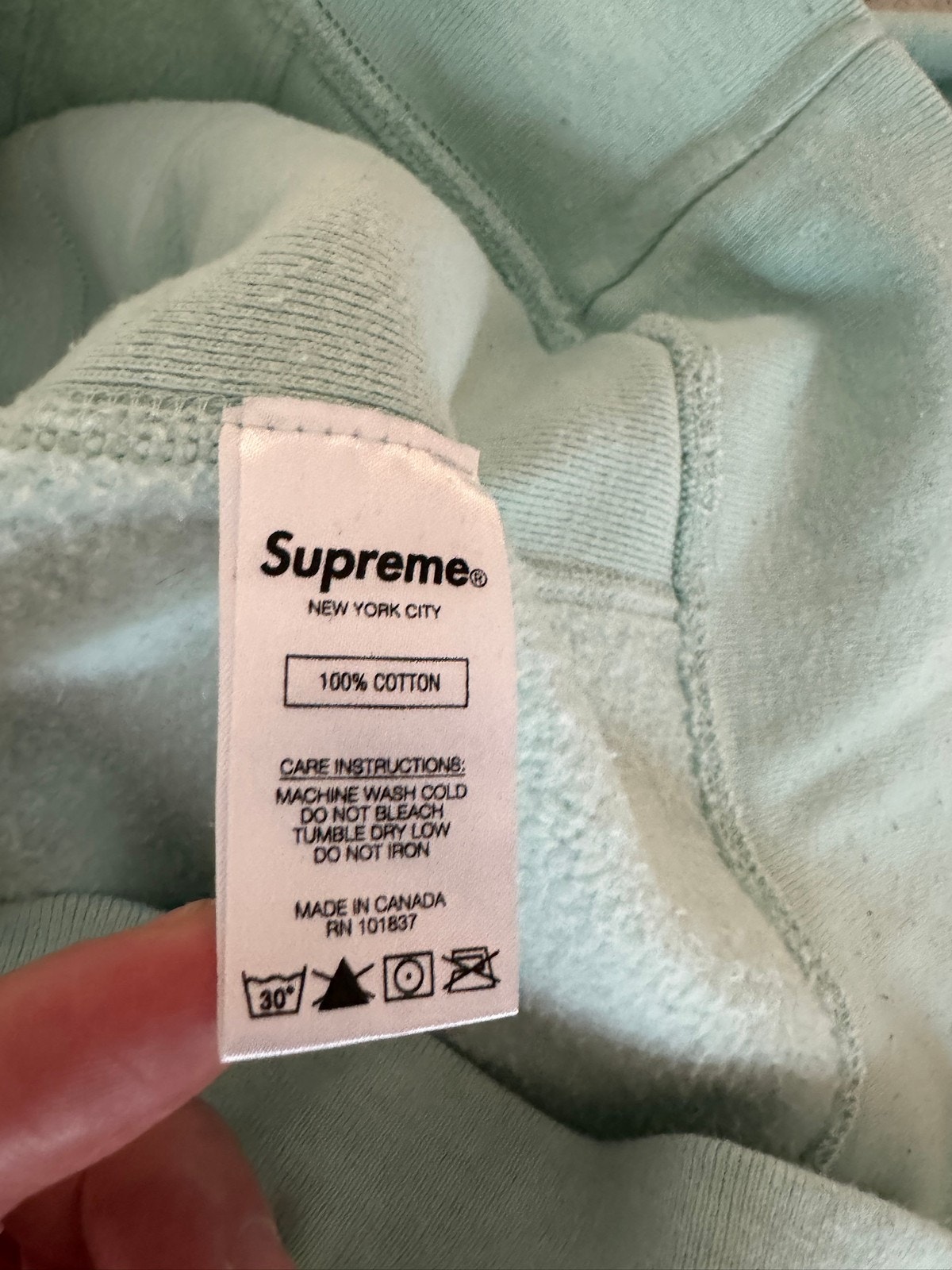 Supreme Box Logo Hoodie FW17 Ice Blue XL – Svært sjelden | FINN-torget