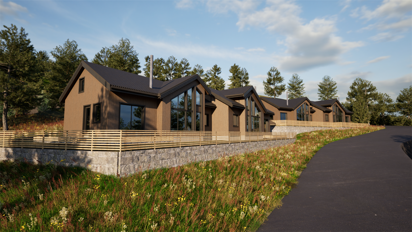 Hyttene vil få flotte kvaliteter som bidrar til en lun og koselig atmosfære Galleribilde