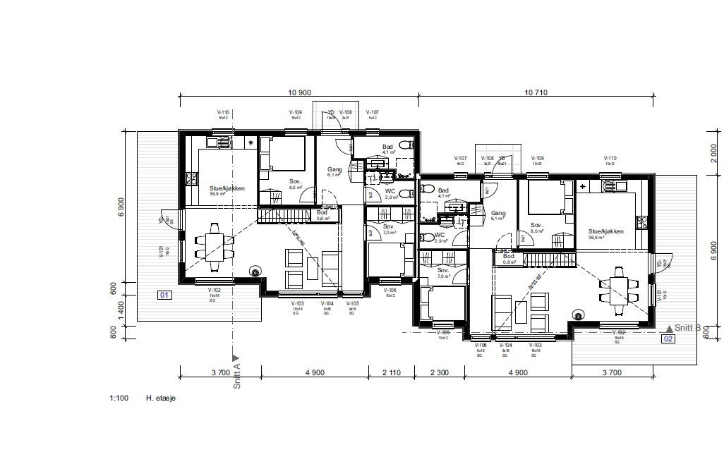 Plantegning hovedetasje Galleribilde