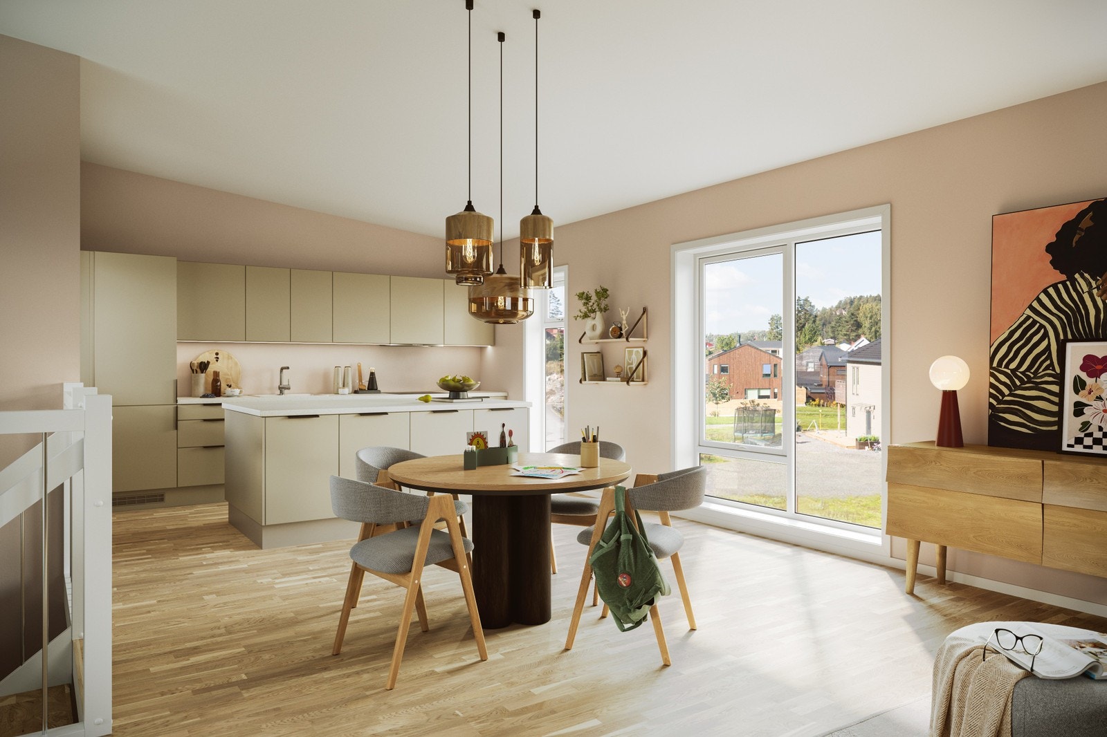 Kjøkkenet sett fra stue Galleribilde