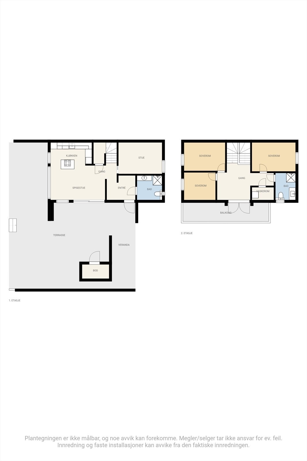Alternativ planløsning for hustype A - bolig nr. 11. Galleribilde