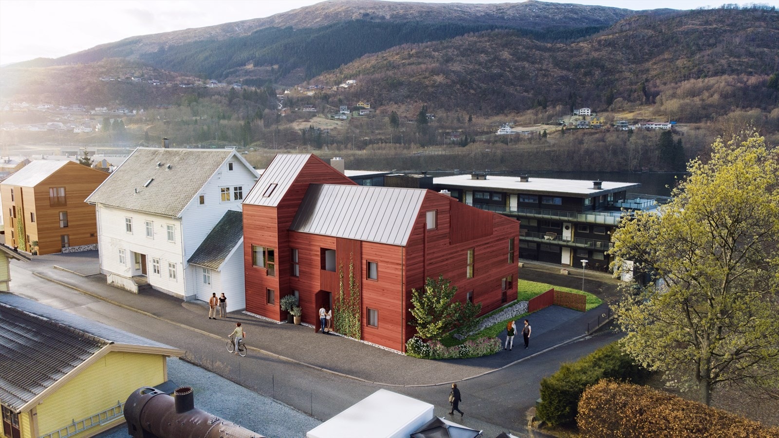Leilighetene har en sentral beliggenhet i Indre Arna. Det er kort vei til bussforbindelser, togstasjon og Øyrane torg. (Illustrasjon - avvik vil forekomme) Galleribilde