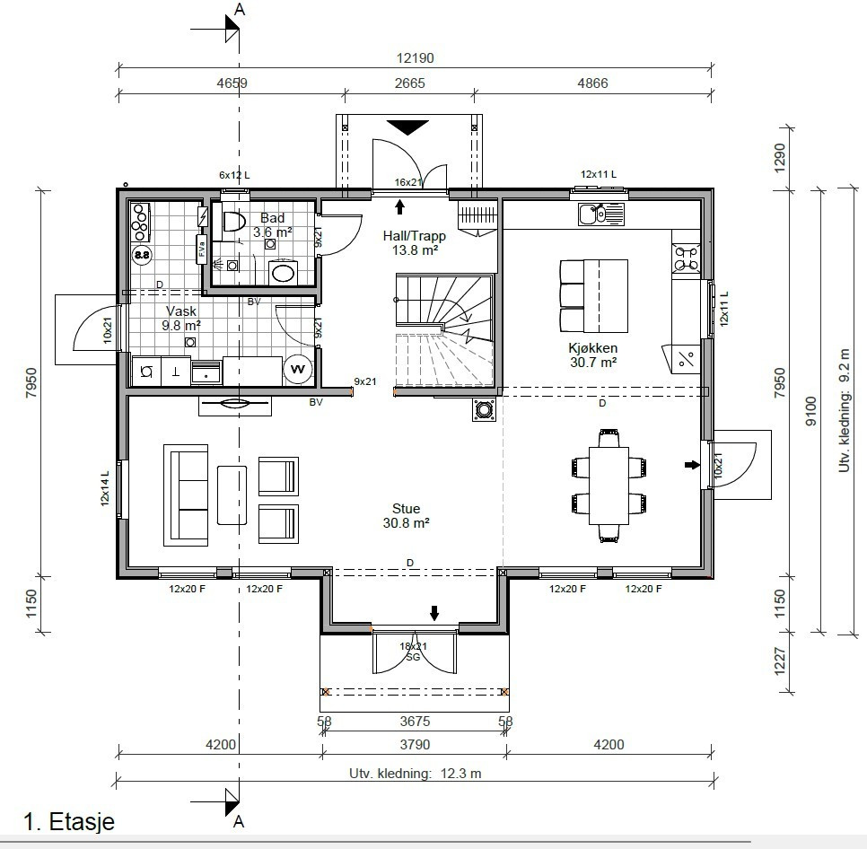 Planløsning 1.etg