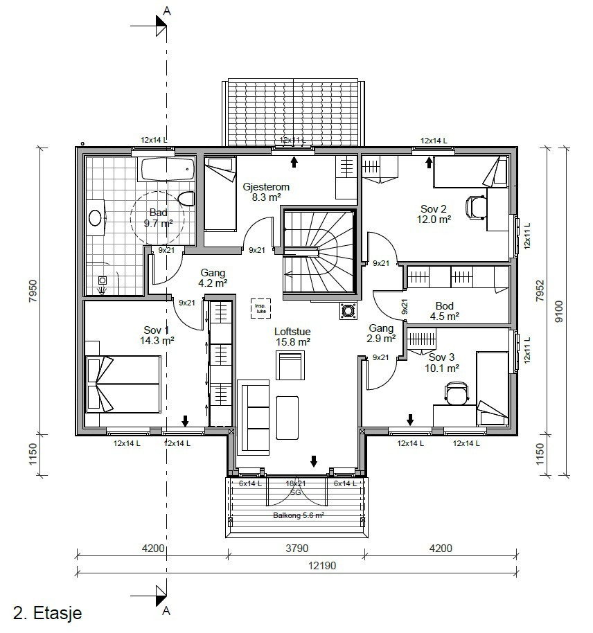 Planløsning 2.etg