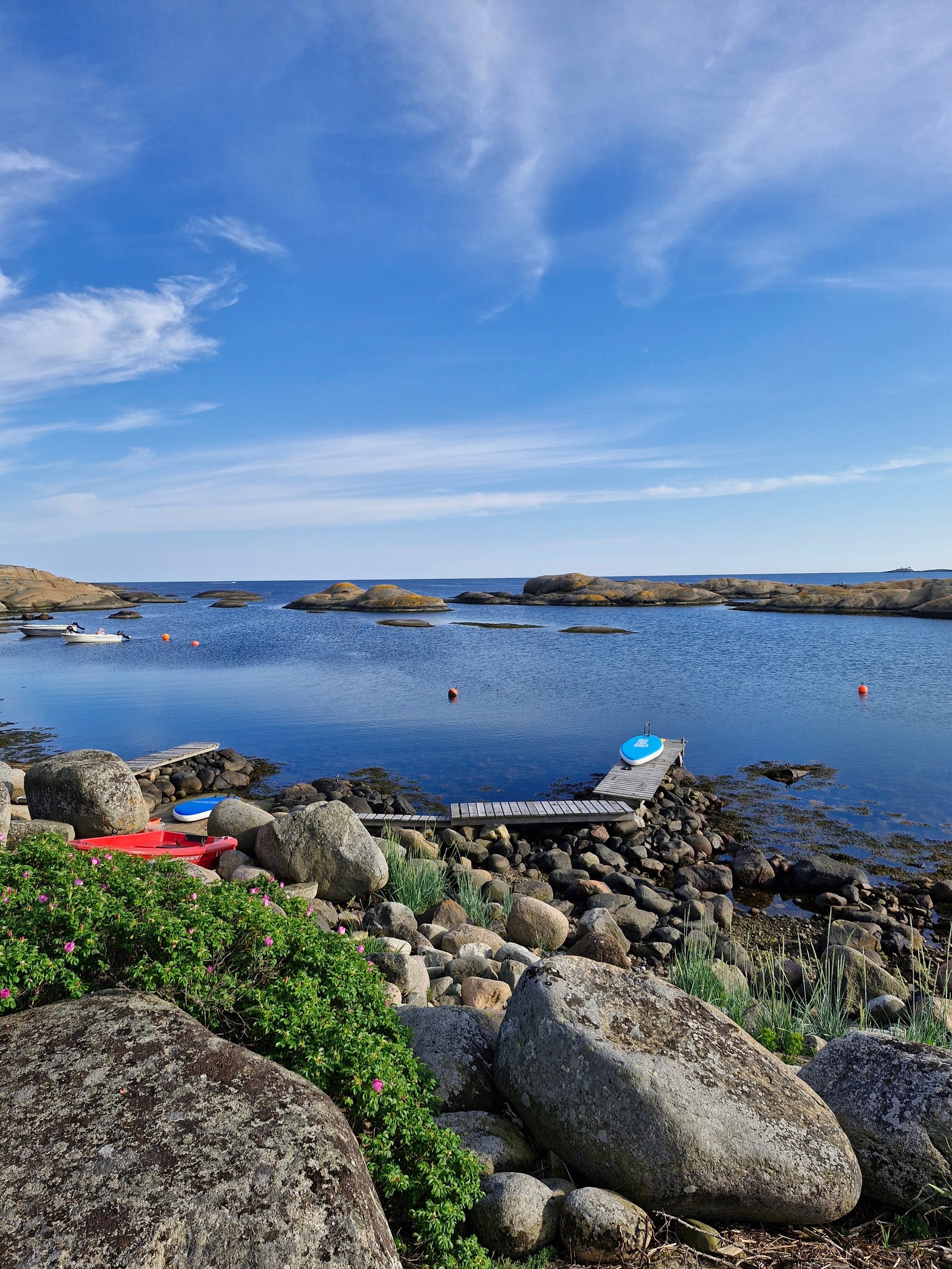 Fint område for krabbefiske, en rusletur unna hytta. Galleribilde