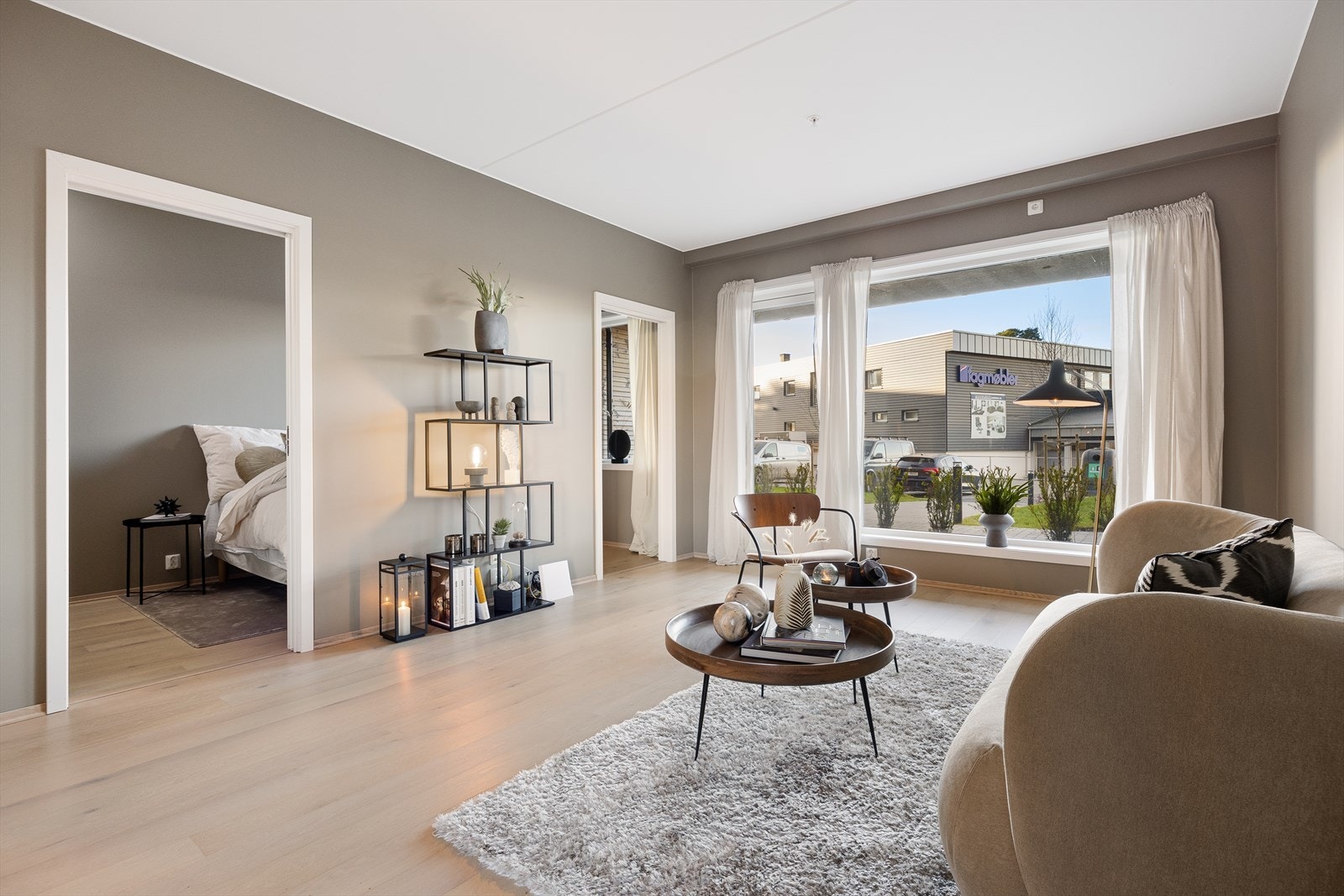 Det ene soverommet ligger i tilknytning til stuedelen Galleribilde