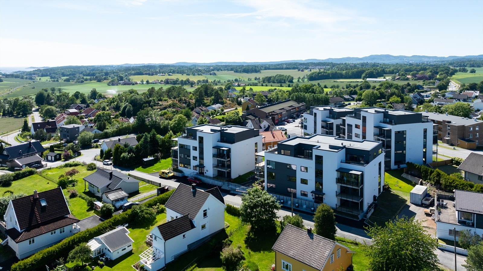 Dronefoto av prosjektet tatt august 24 Galleribilde