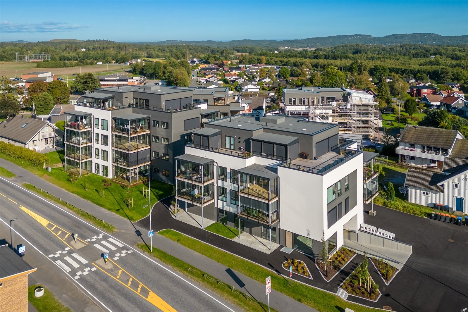 Dronefoto fra prosjektet september 2023. Galleribilde