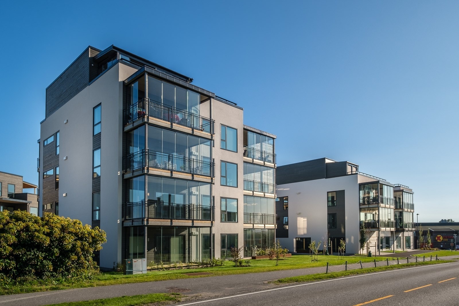 Fasader ferdigstilt bygg A og B Galleribilde