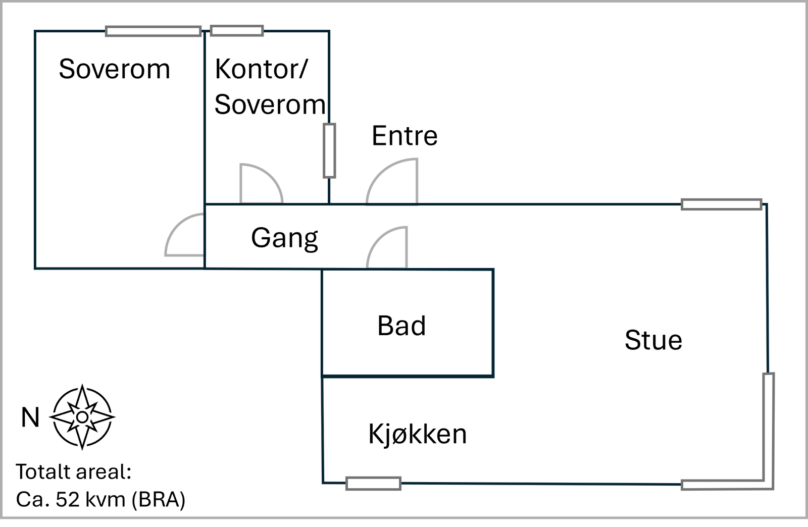 Skissert plantegning Galleribilde