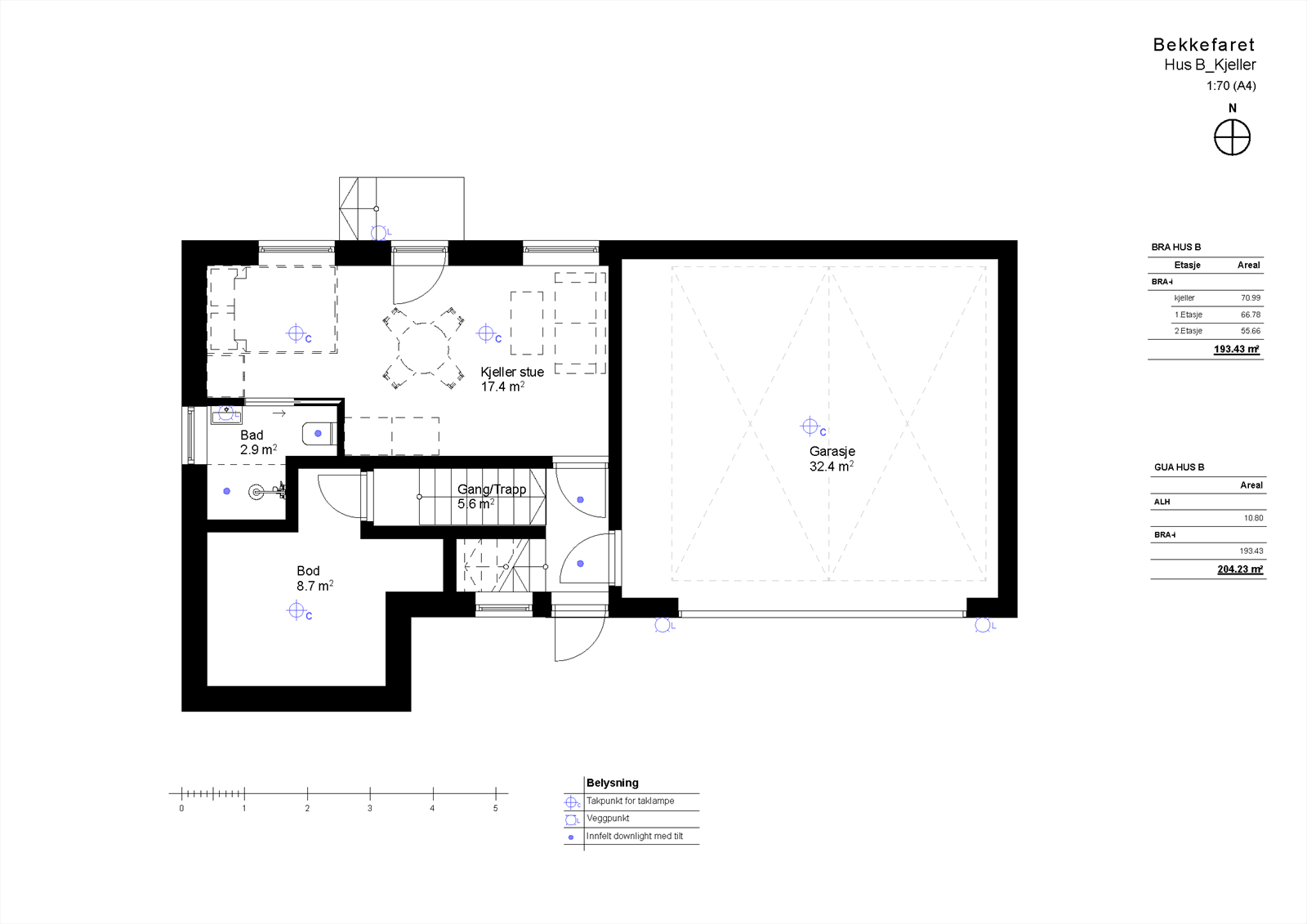 Planløsning kjeller Galleribilde