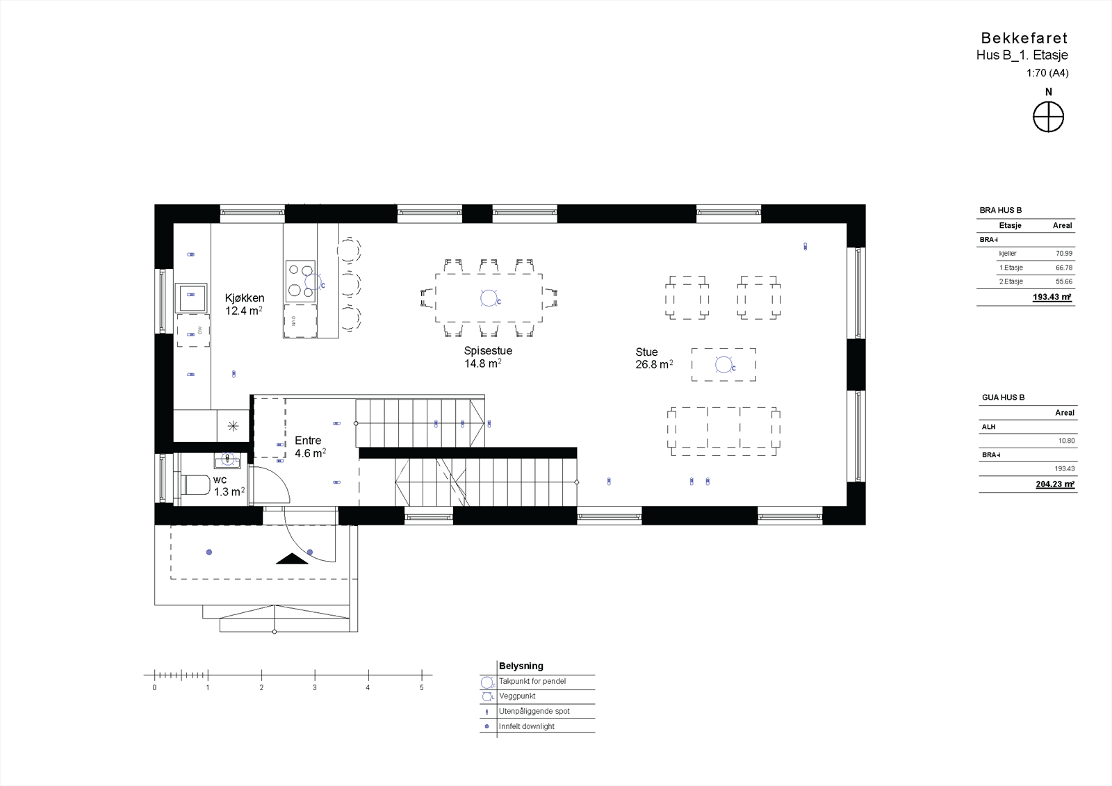 Planløsning hovedetasje Galleribilde