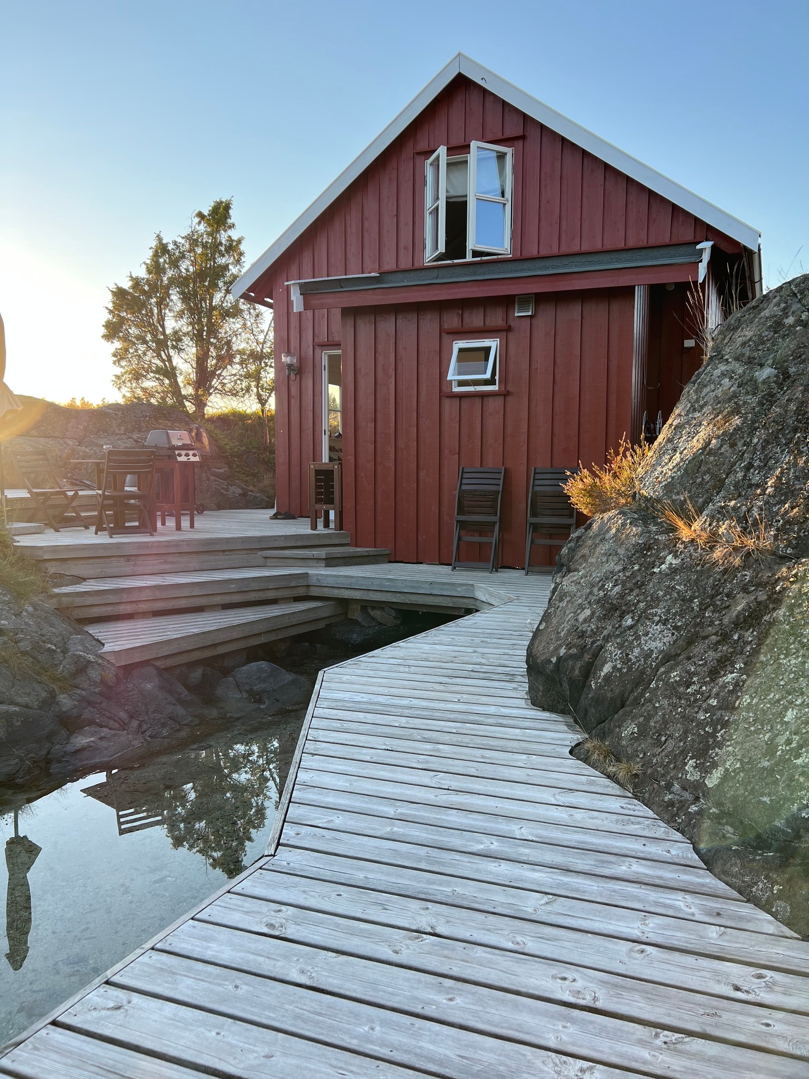 Koselig, liten «vassestrand» Galleribilde