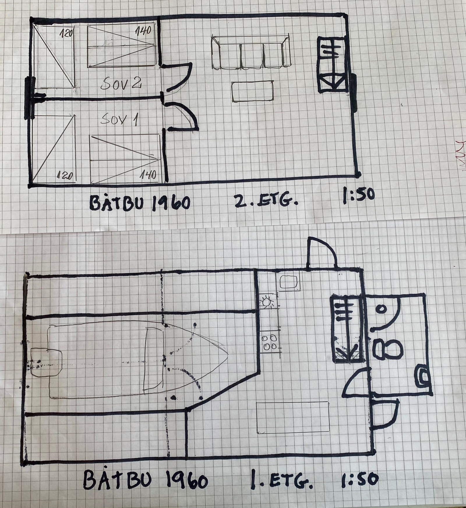 Plantegning 1. og 2.etasje Galleribilde