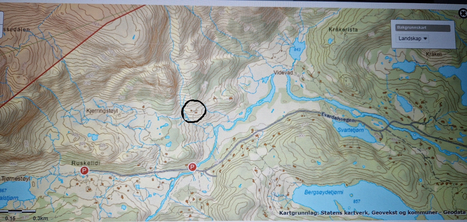 Beliggenhet på kartet Galleribilde