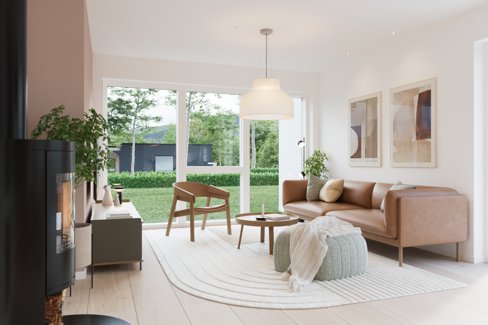 Illustrasjonsbilde stue hovedplan Galleribilde