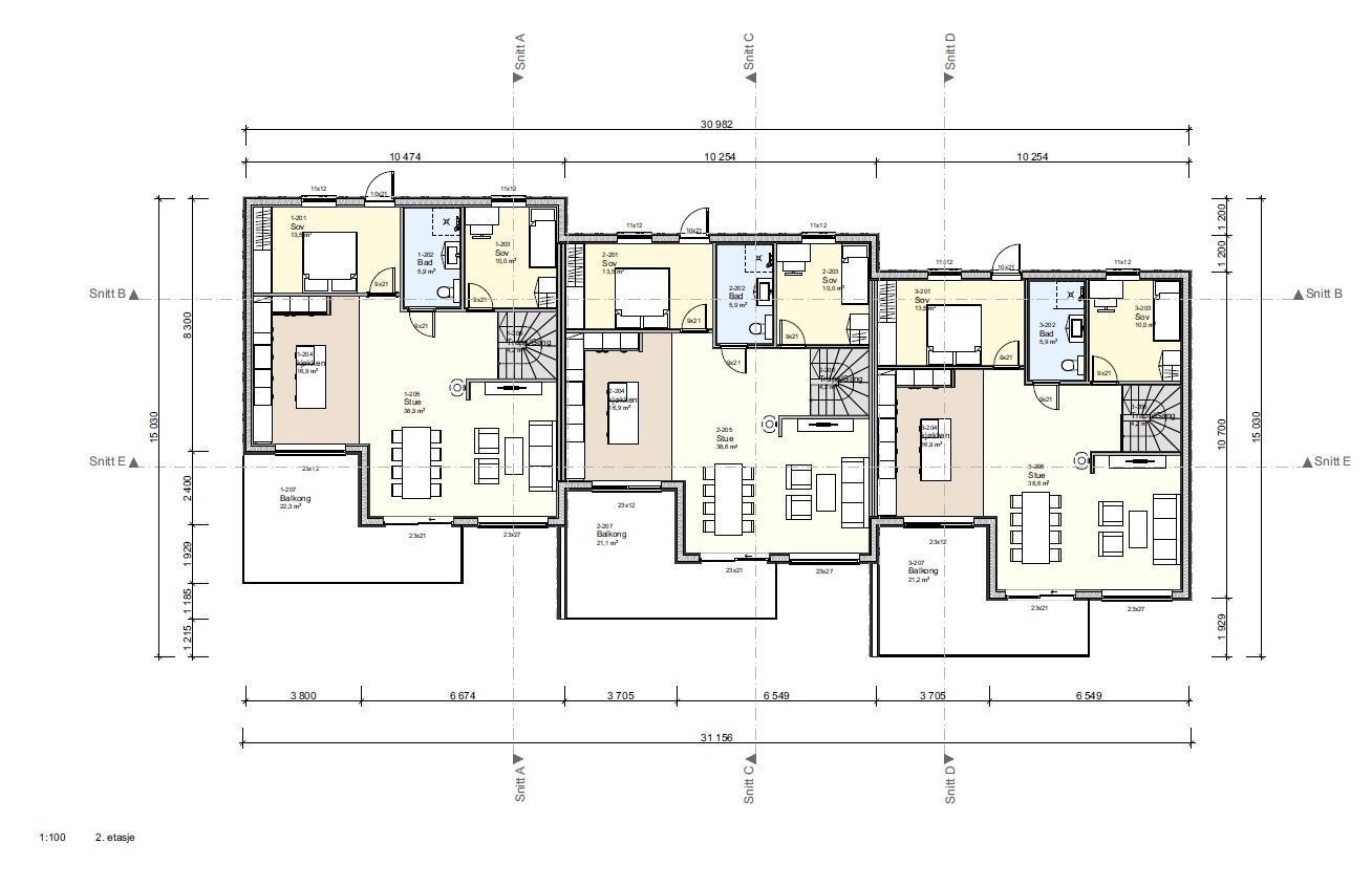 Plantegning 2etg Galleribilde