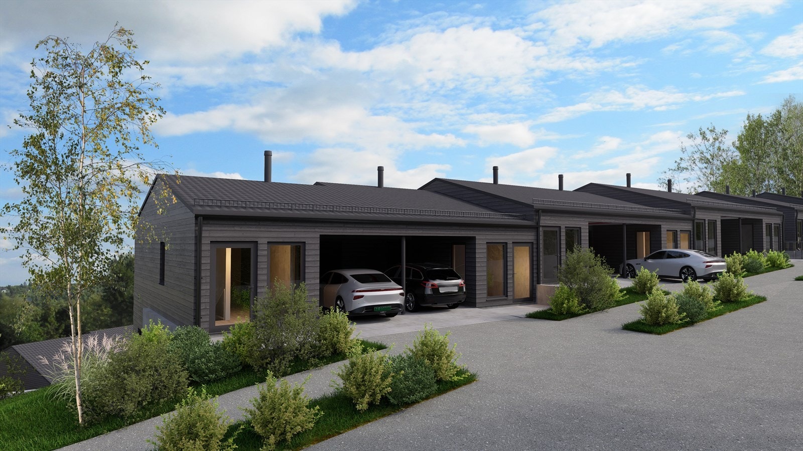 Hus B, bakside/ inngangsside Galleribilde