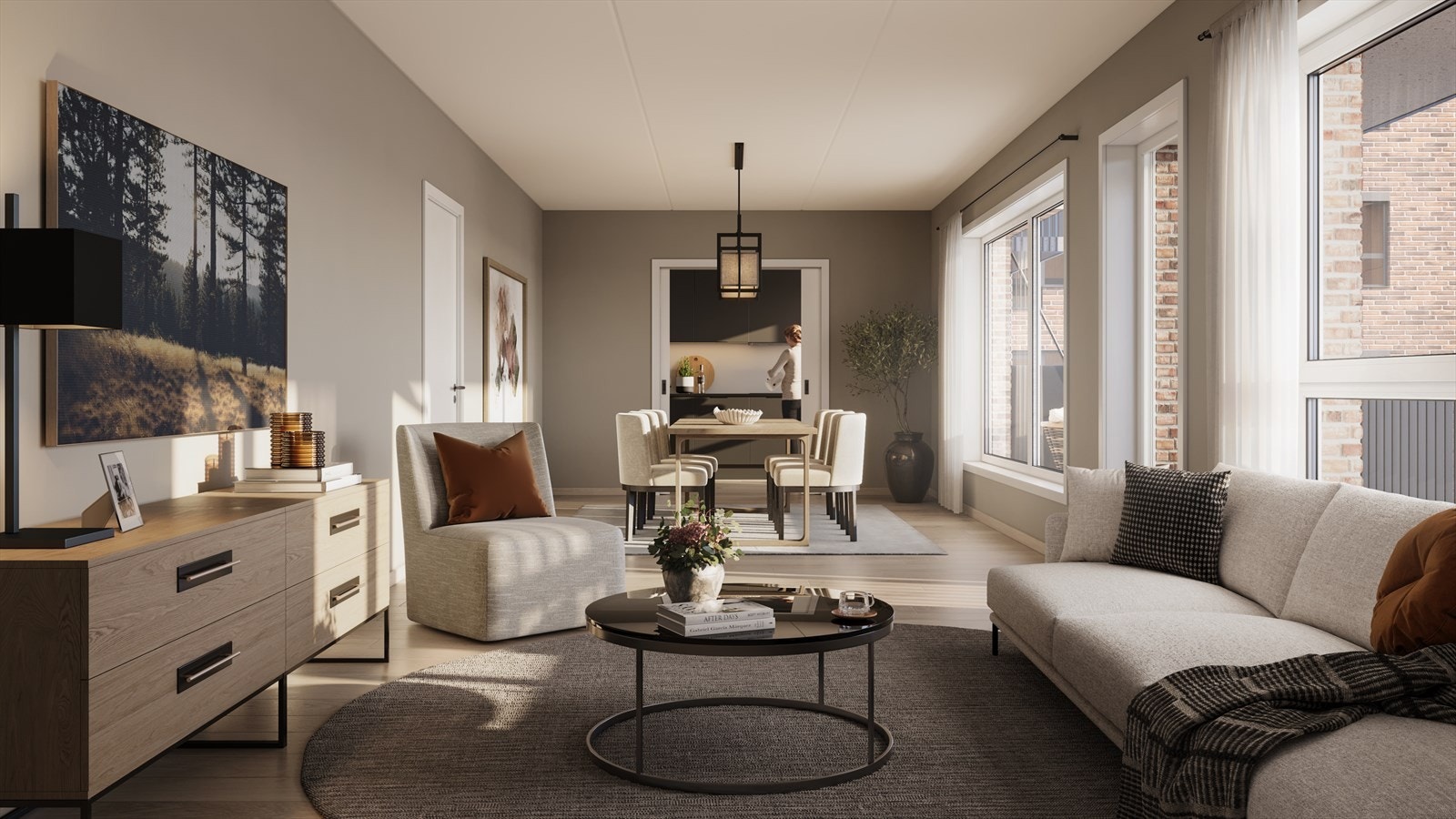 Første salgstrinn vil bestå av 2-, 3- og 4-roms samt flotte toppleiligheter med privat takterrase Galleribilde