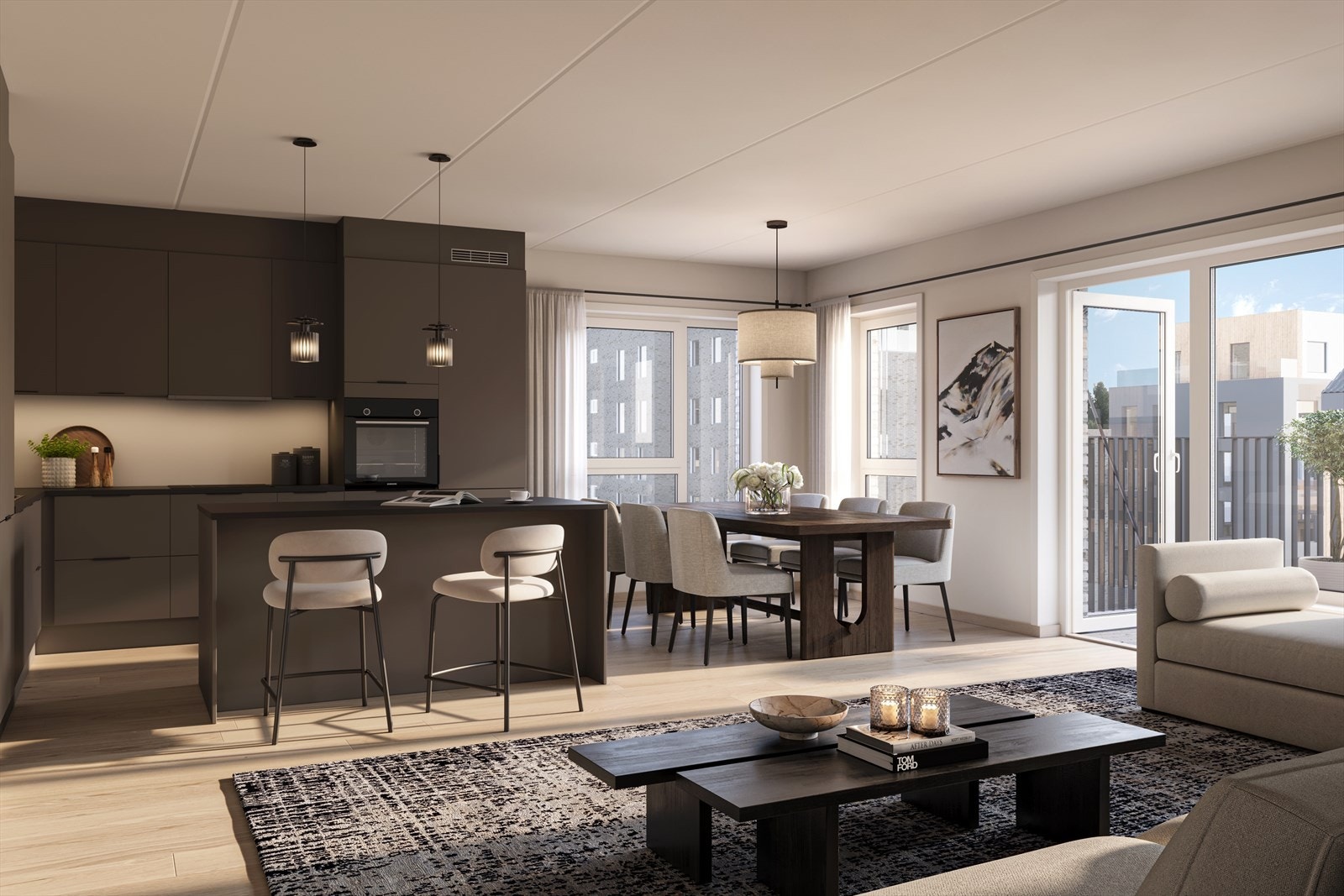 Leilighetene vil bli levert med en tidsriktig og moderne standard Galleribilde