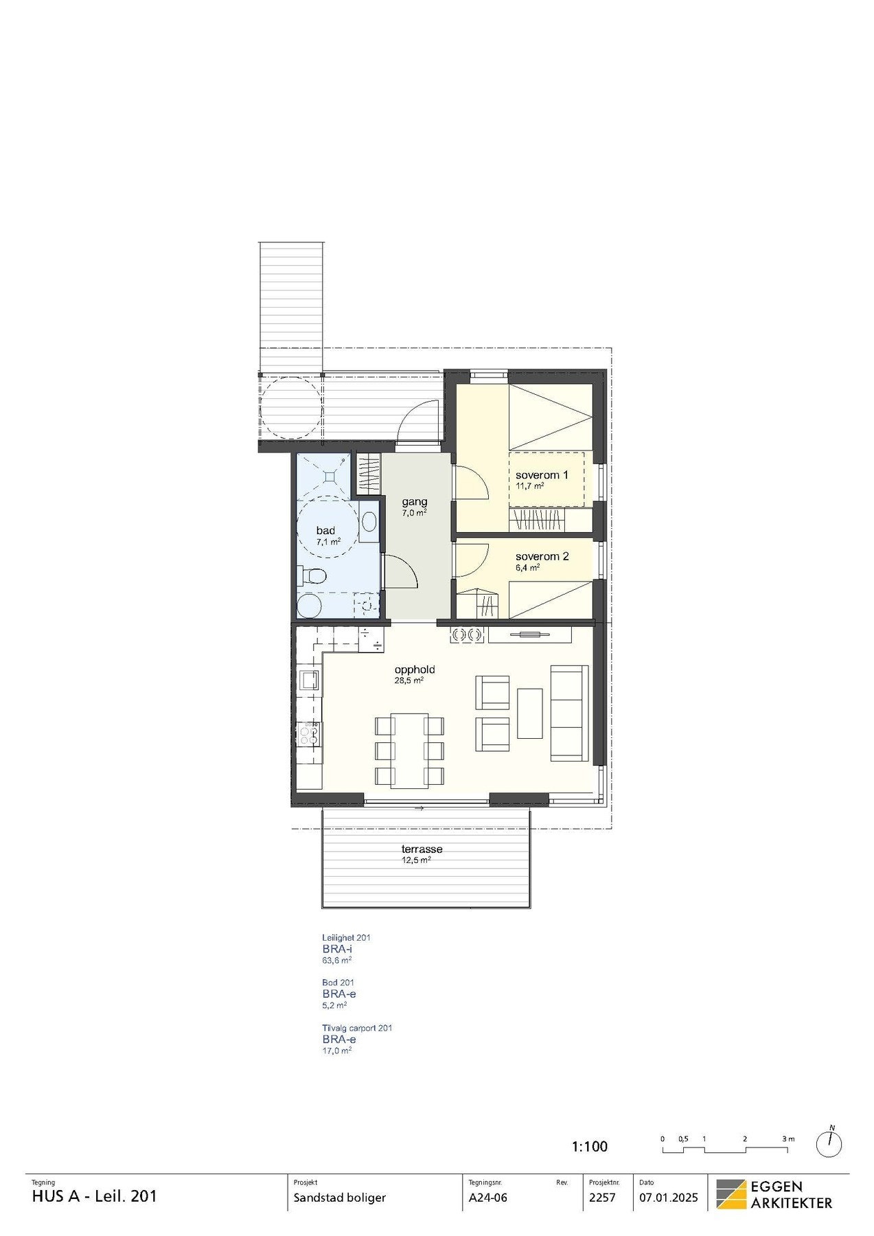 Planskisse leilighet 3 Galleribilde