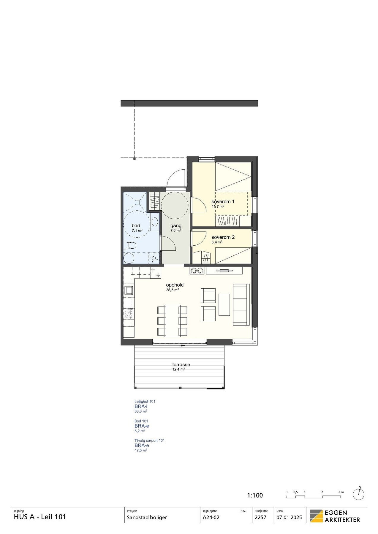 Planskisse leilighet 1 Galleribilde