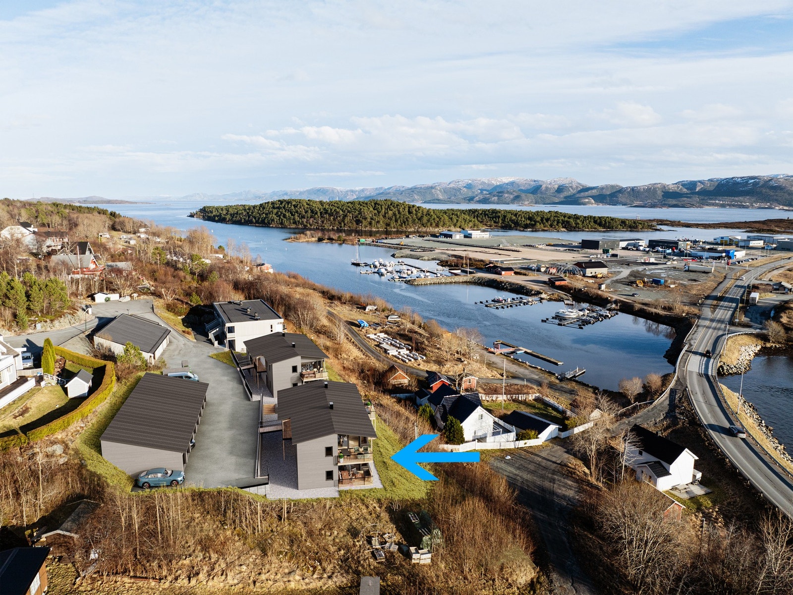 Velkommen til Sandstad Sjøside og 4 nyoppførte leiligheter på Sandstad Galleribilde