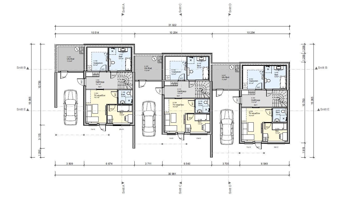 Plantegninger 1 etg Galleribilde