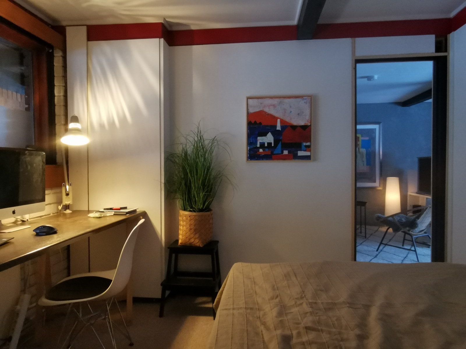 Fra soverom mot stue Galleribilde