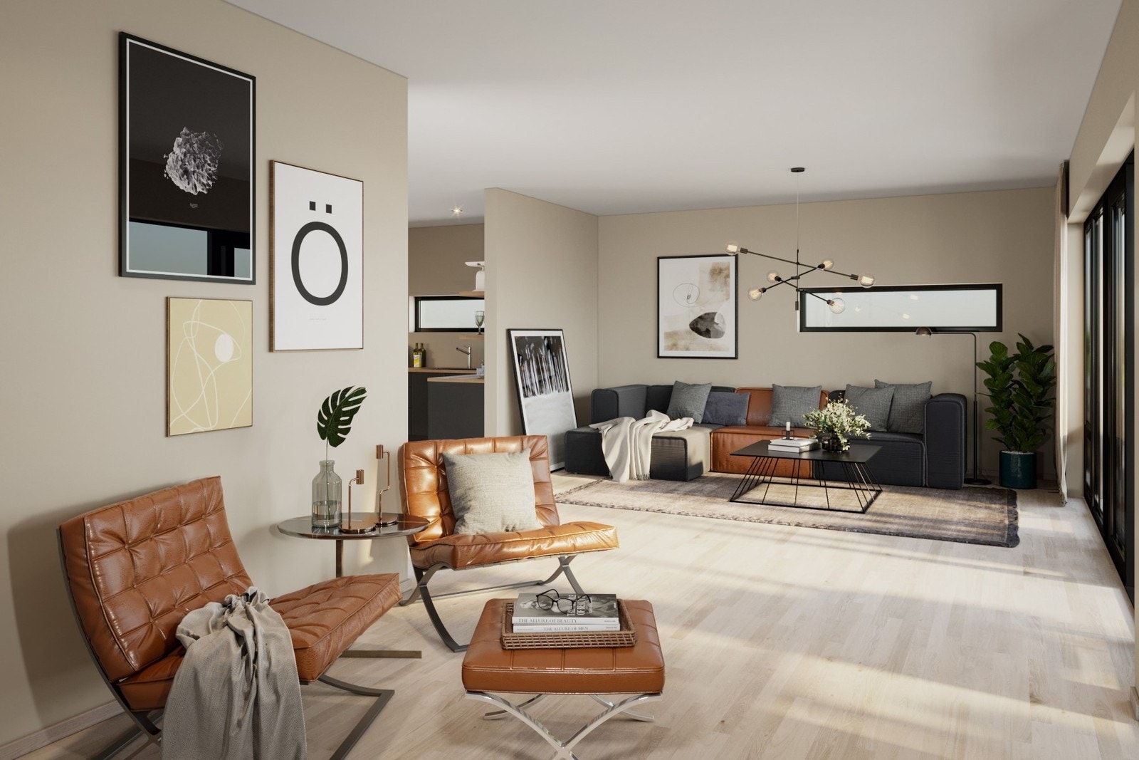 Romslig stue løsning! Her leilighet 82m2. Galleribilde