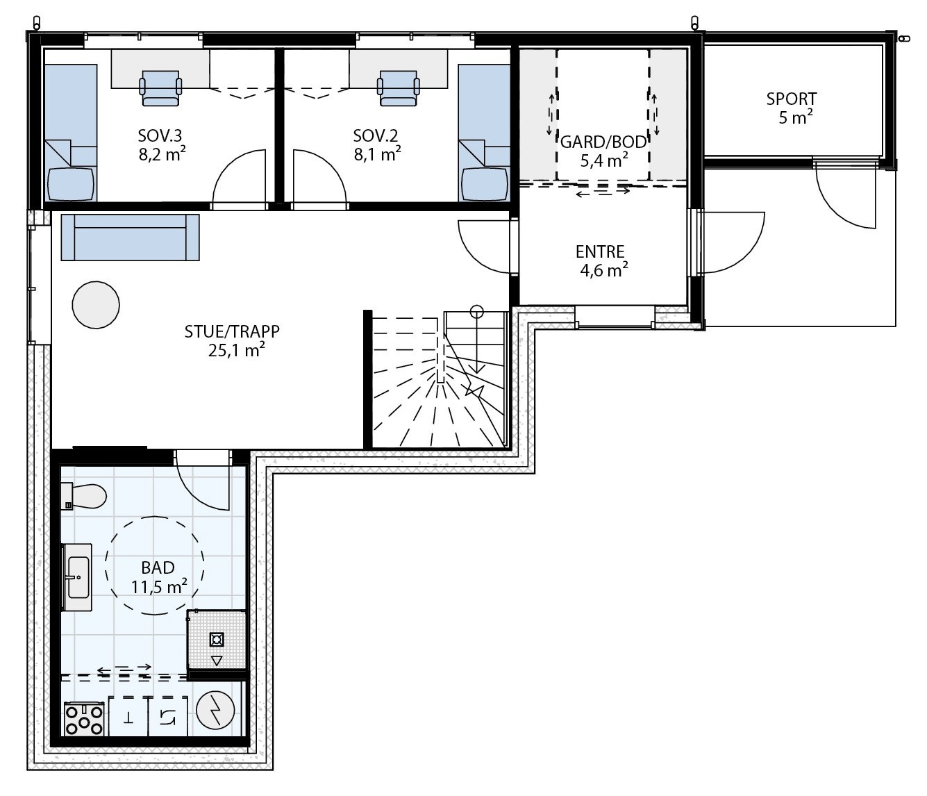 Plan U.etg Galleribilde