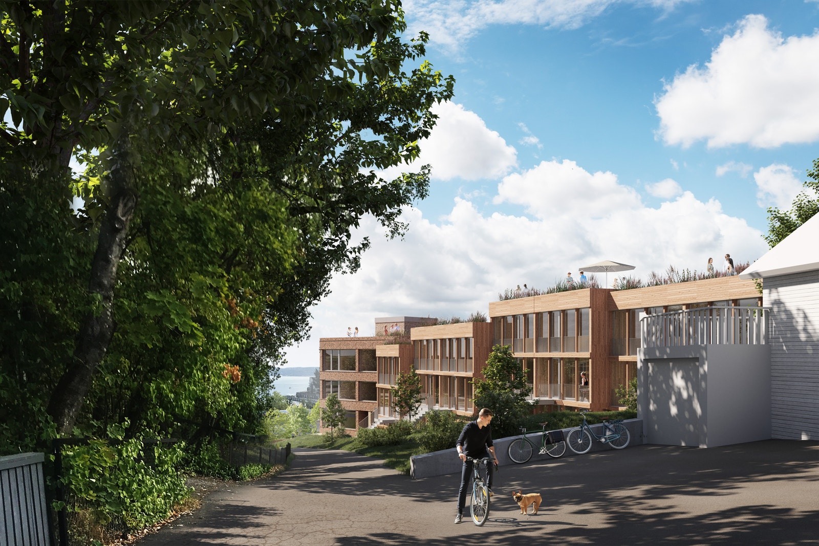 Kirkehaugsveien 2-4 sett fra Kirkehaugsveien. Dette bildet er kun ment som en illustrajon, avvik kan forekomme. Galleribilde