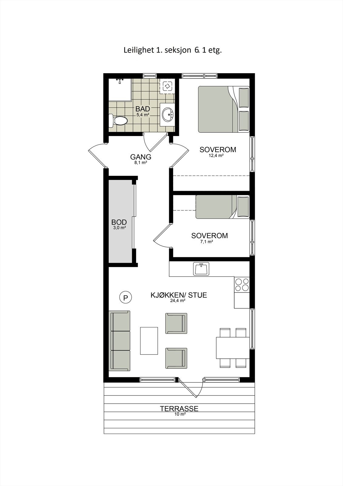 Leilighet 1 seksjon 6.jpg Galleribilde