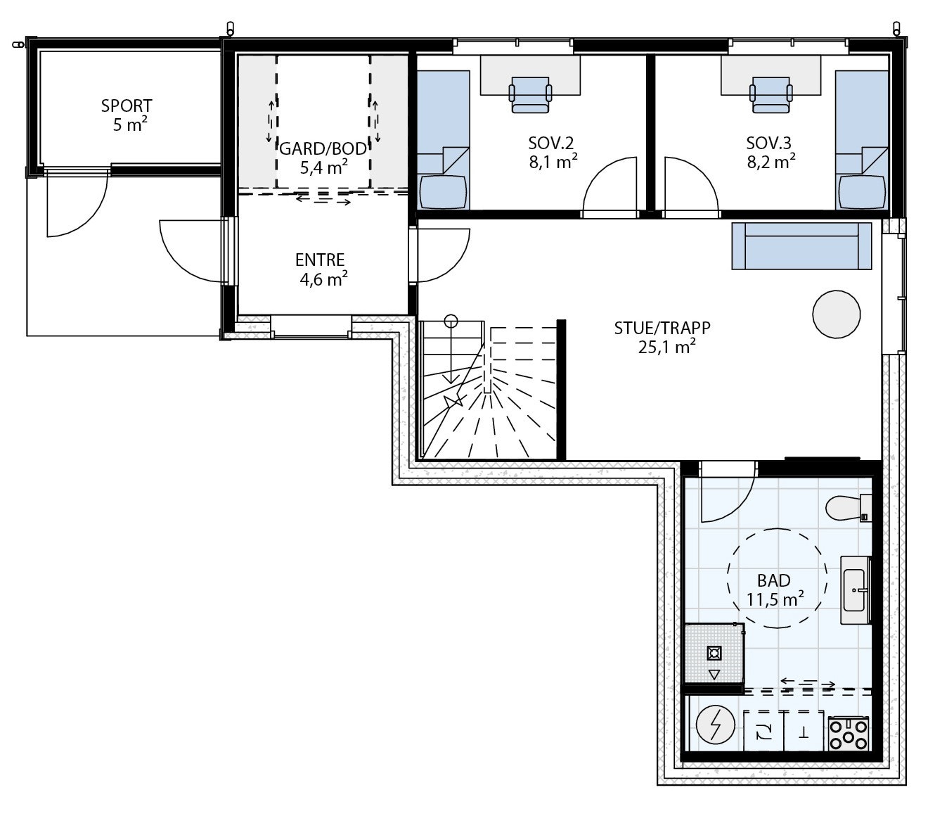 Plan U.etg Galleribilde