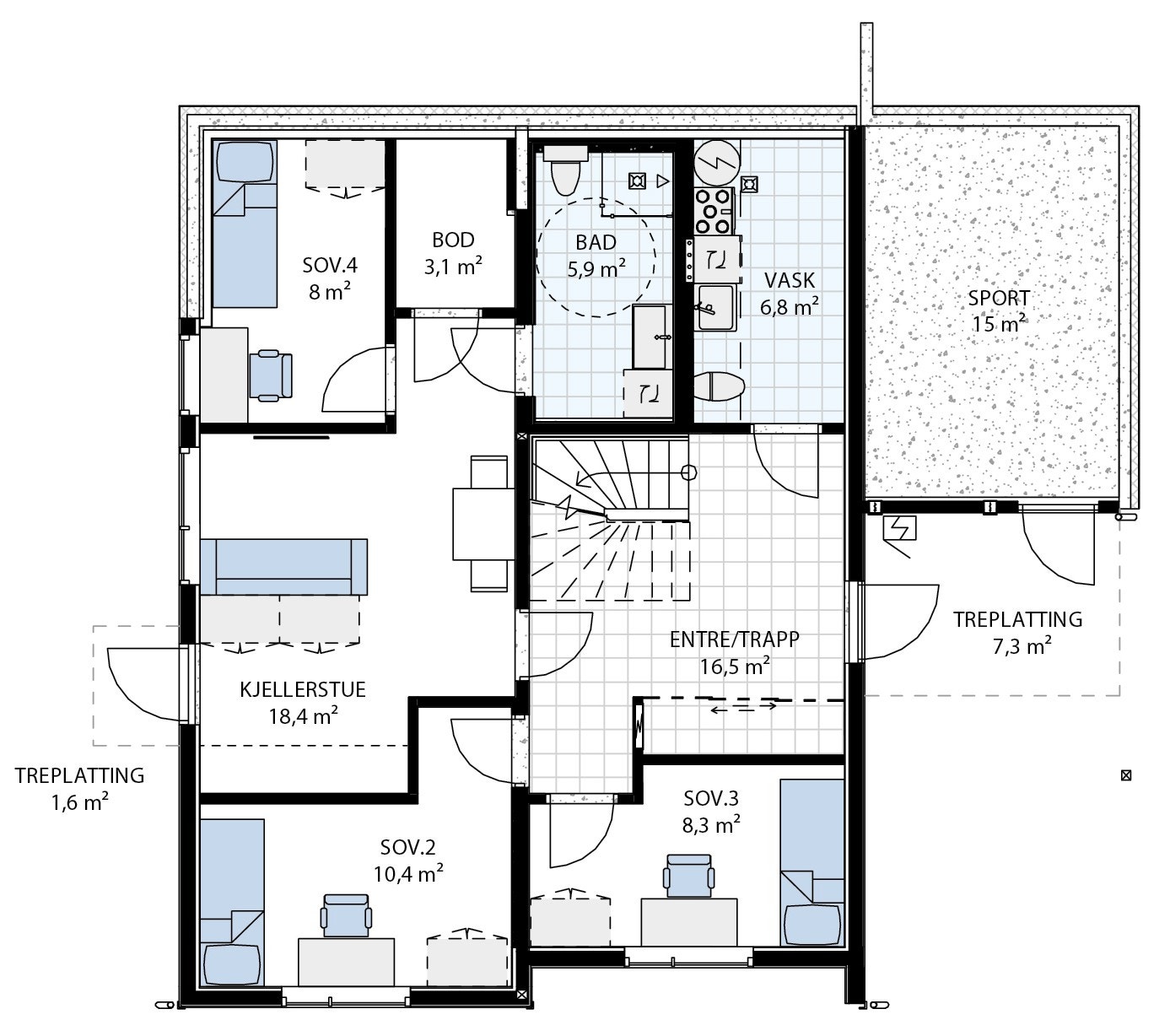 Plan u.etg Galleribilde