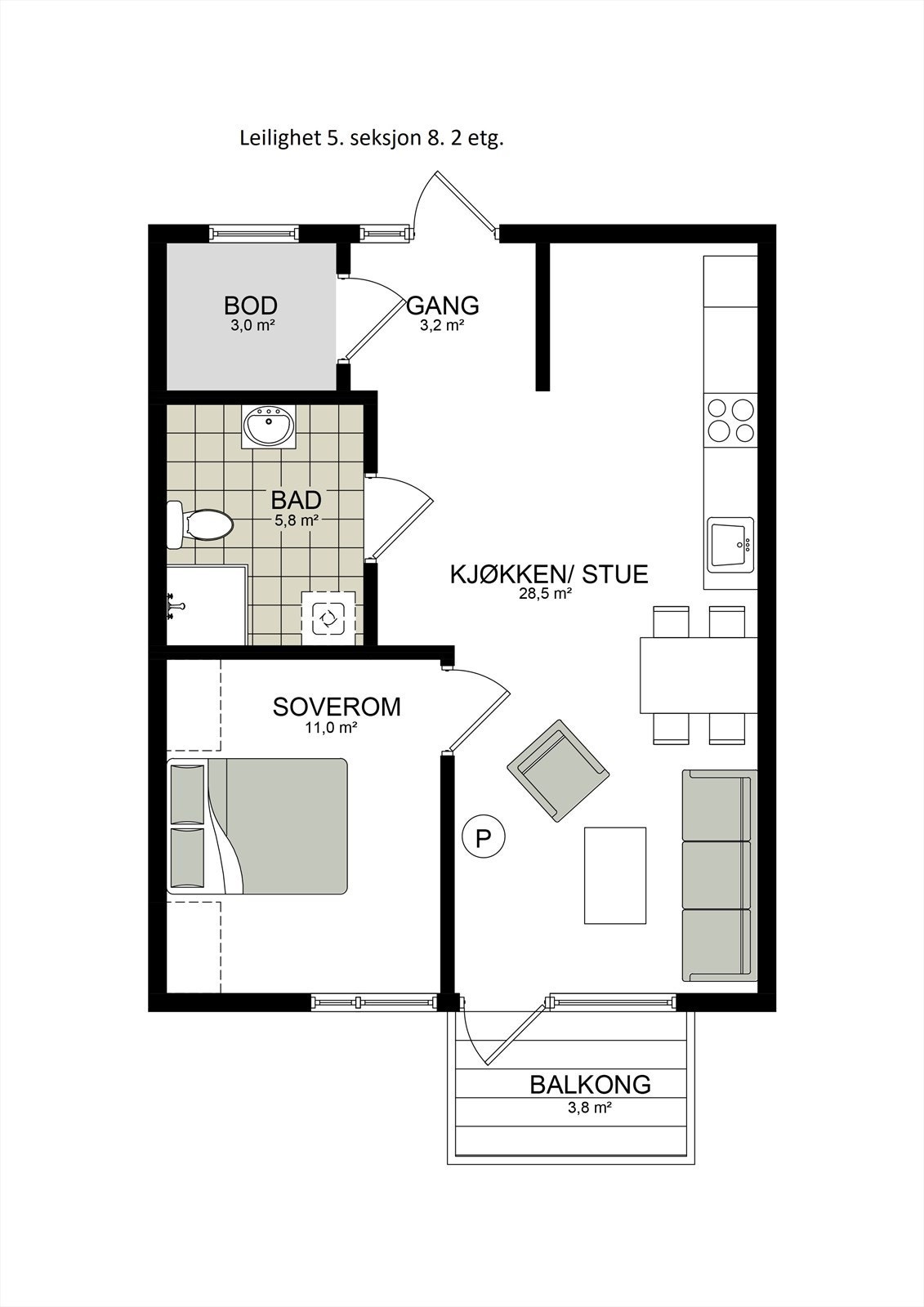 Leilighet 5 seksjon 8.jpg Galleribilde