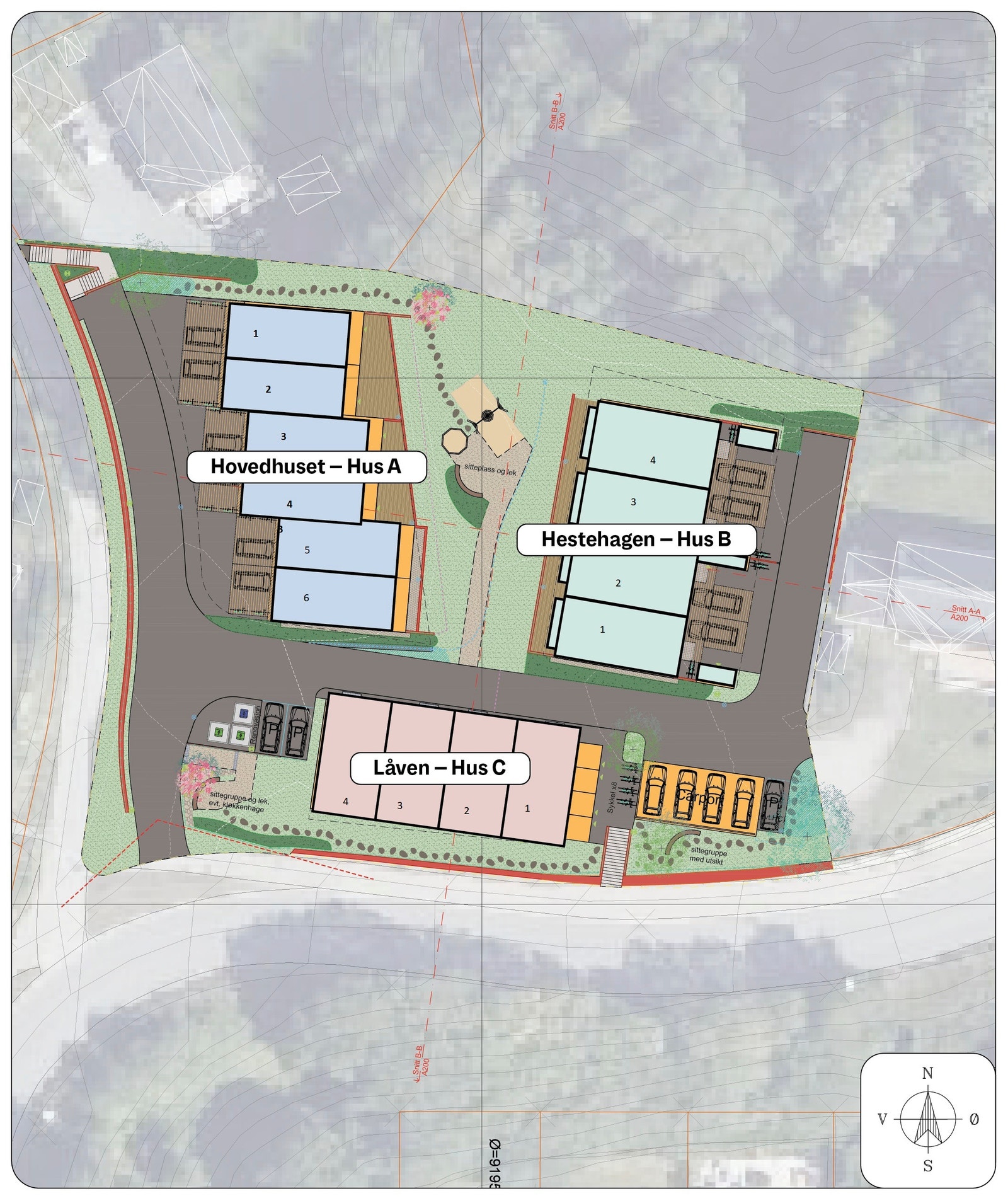 Boligen er merket Hestehagen Hus B, 2 Galleribilde