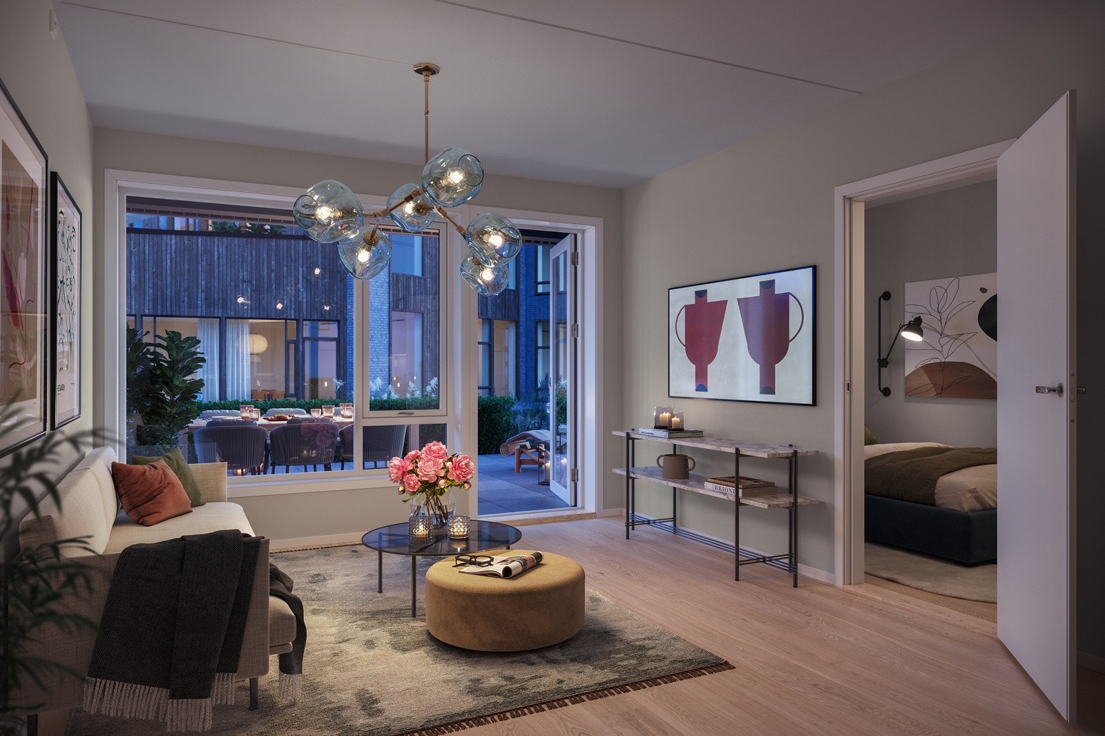 Illustrasjon fra duplex-leilighet i Hus A leil. 1006. Bemerker at bildet kun er ment som illustrasjon og avvik kan forekomme. Galleribilde