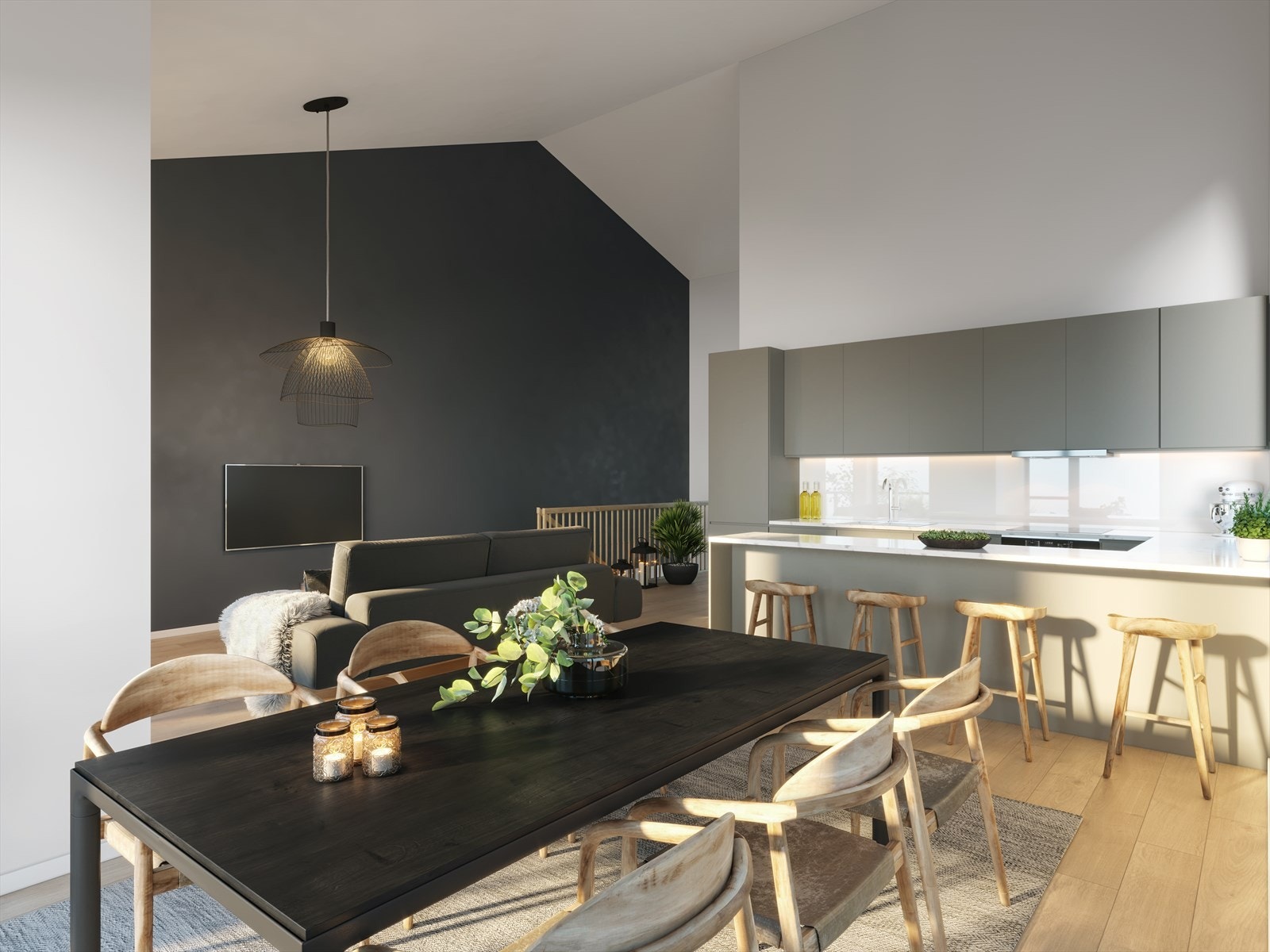 Flere av boligene har generøs takhøyde, store vinduer og rikelig med lysinnslipp! Galleribilde