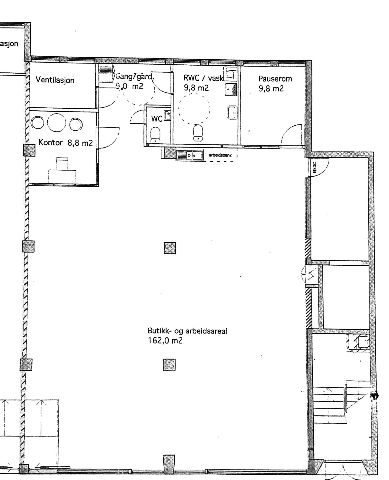Tegning gateplan Galleribilde